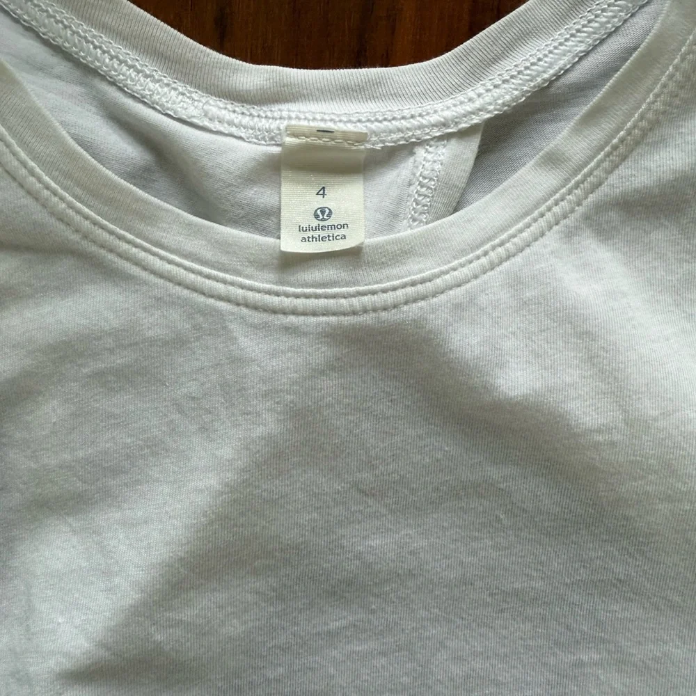 Lululemon All Tied Up Back Tie Tank Size 4 White - Picture 7 of 10